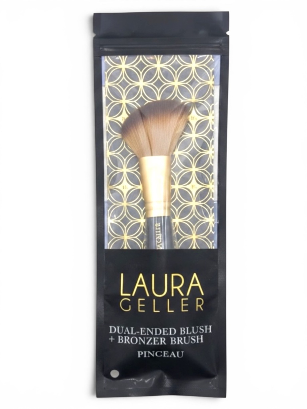 NWT SEALED Package Laura Geller Dual-Ended Blush Bronzer Brush Sealed Dual Brush